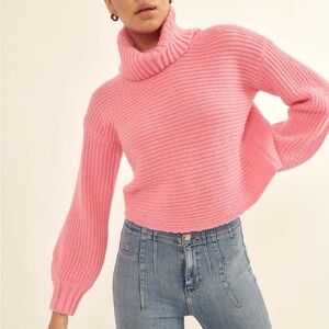 Promesa Cozy Pink Turtleneck Sweater